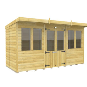 12ft x 5ft Pent Summer House Loglap