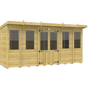 14ft x 5ft Pent Summer House Loglap