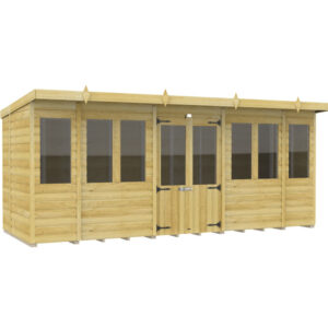 16ft x 5ft Pent Summer House Loglap