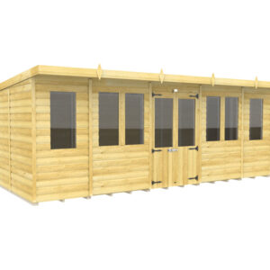 18ft x 7ft Pent Summer House Loglap