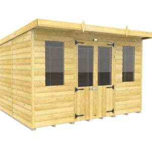 10ft x 8ft Pent Summer House Loglap