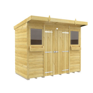 8ft x 4ft Pent Summer Shed Loglap