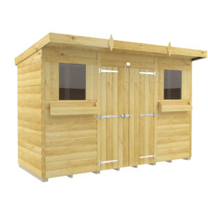 10ft x 4ft Pent Summer Shed Loglap