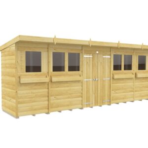 18ft x 4ft Pent Summer Shed Loglap
