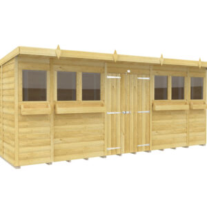 16ft x 5ft Pent Summer Shed Loglap