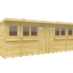 18ft x 5ft Pent Summer Shed Loglap