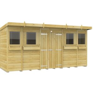 14ft x 6ft Pent Summer Shed Loglap