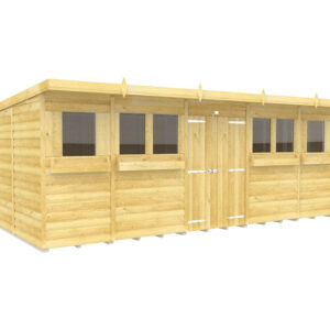 18ft x 8ft Pent Summer Shed Loglap